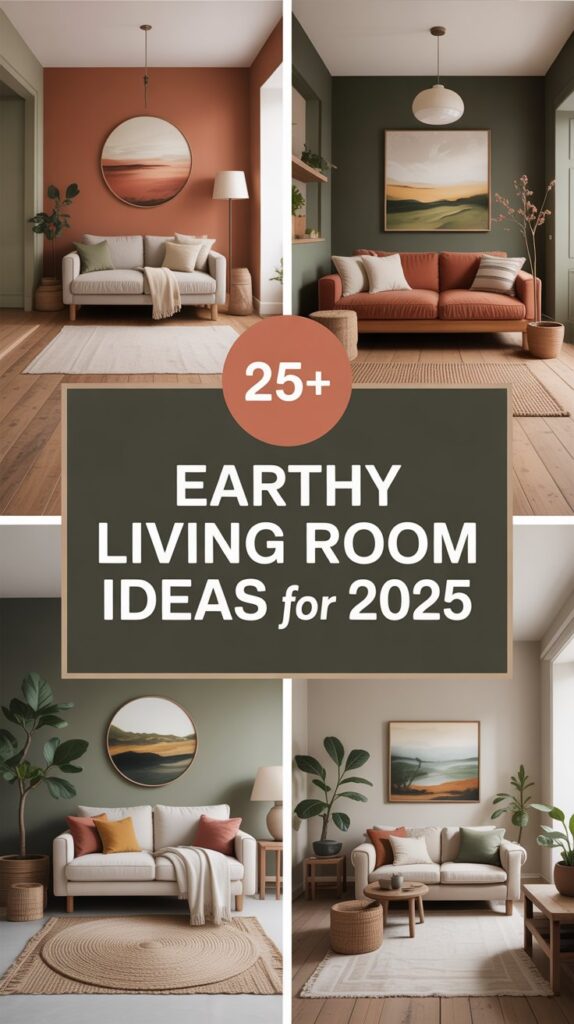 25+ Earthy Living Room Ideas for 2025
