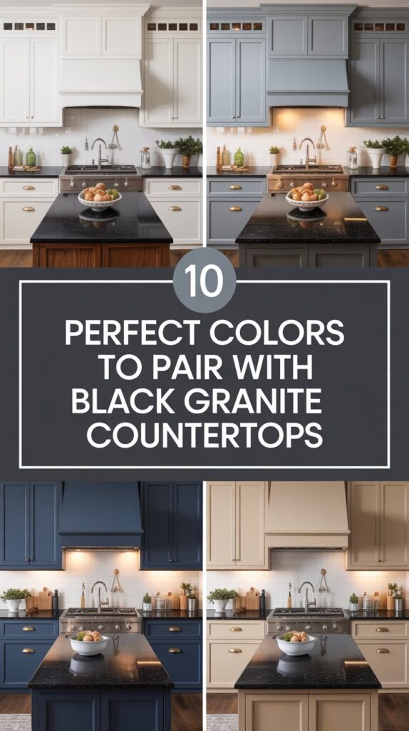 10 Perfect Colors to Pair with Black Granite Countertops