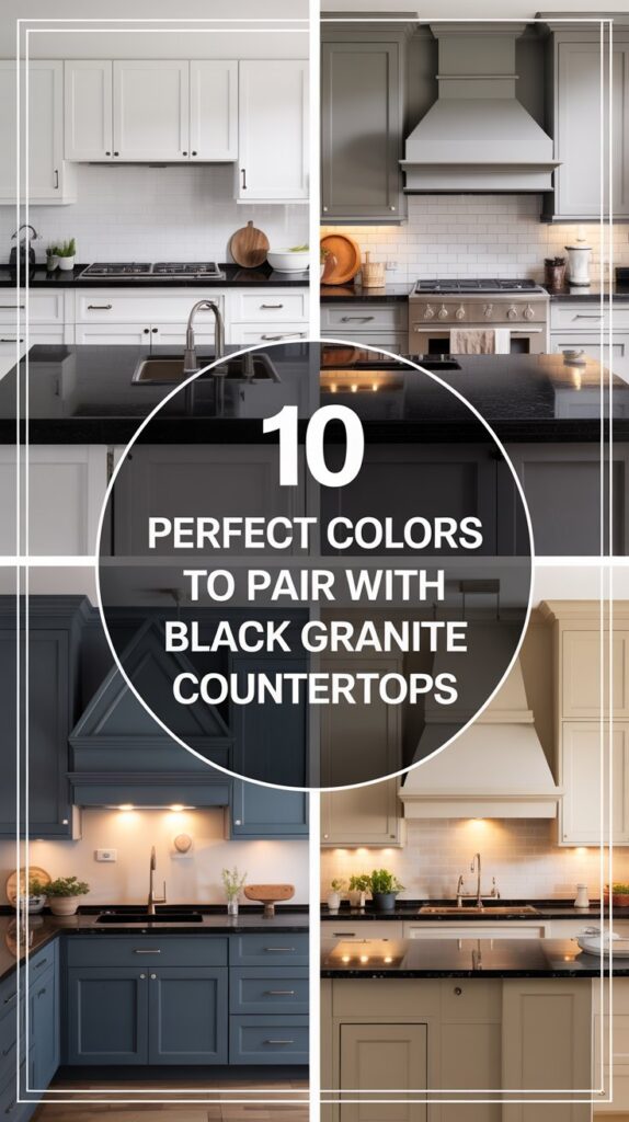 10 Perfect Colors to Pair with Black Granite Countertops