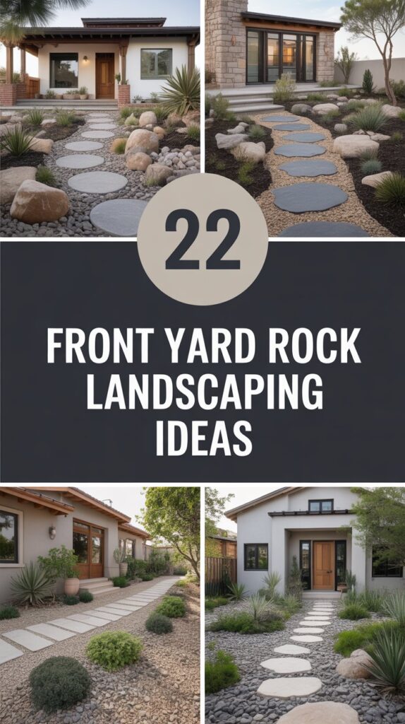 22 Front Yard Rock Landscaping Ideas