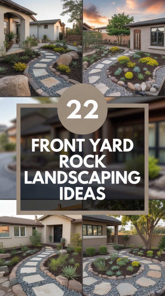 22 Front Yard Rock Landscaping Ideas