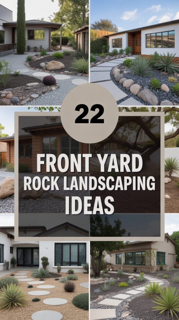22 Front Yard Rock Landscaping Ideas