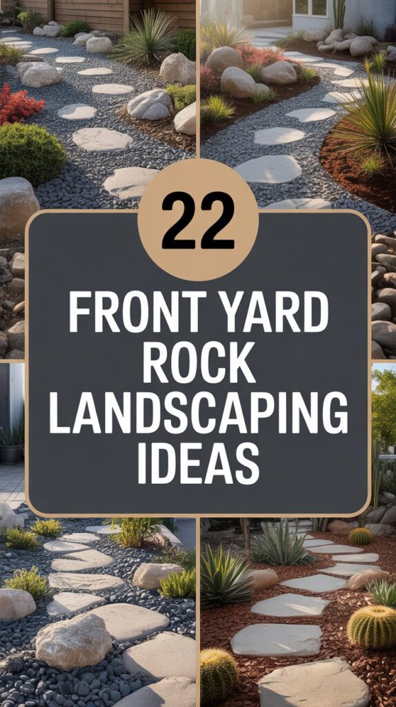 22 Front Yard Rock Landscaping Ideas