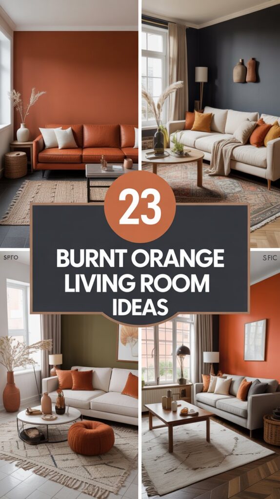 23 Burnt Orange Living Room Ideas
