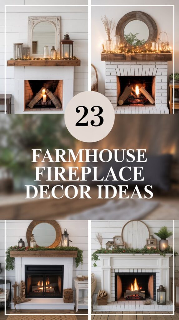 23 Farmhouse Fireplace Decor Ideas for a Cozy, Rustic Retreat