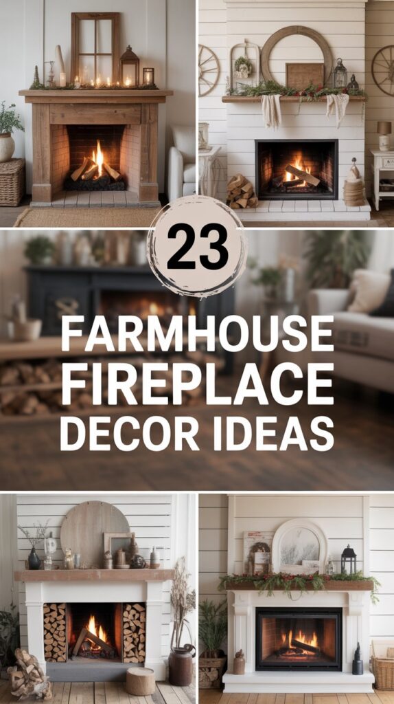 23 Farmhouse Fireplace Decor Ideas for a Cozy, Rustic Retreat