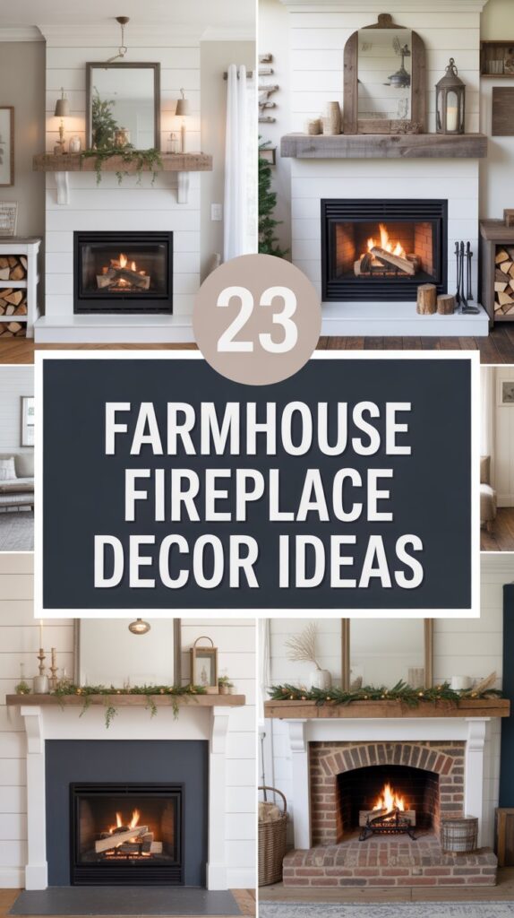 23 Farmhouse Fireplace Decor Ideas for a Cozy, Rustic Retreat