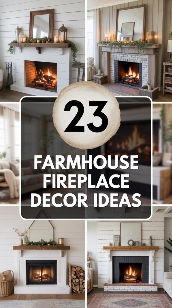 23 Farmhouse Fireplace Decor Ideas for a Cozy, Rustic Retreat