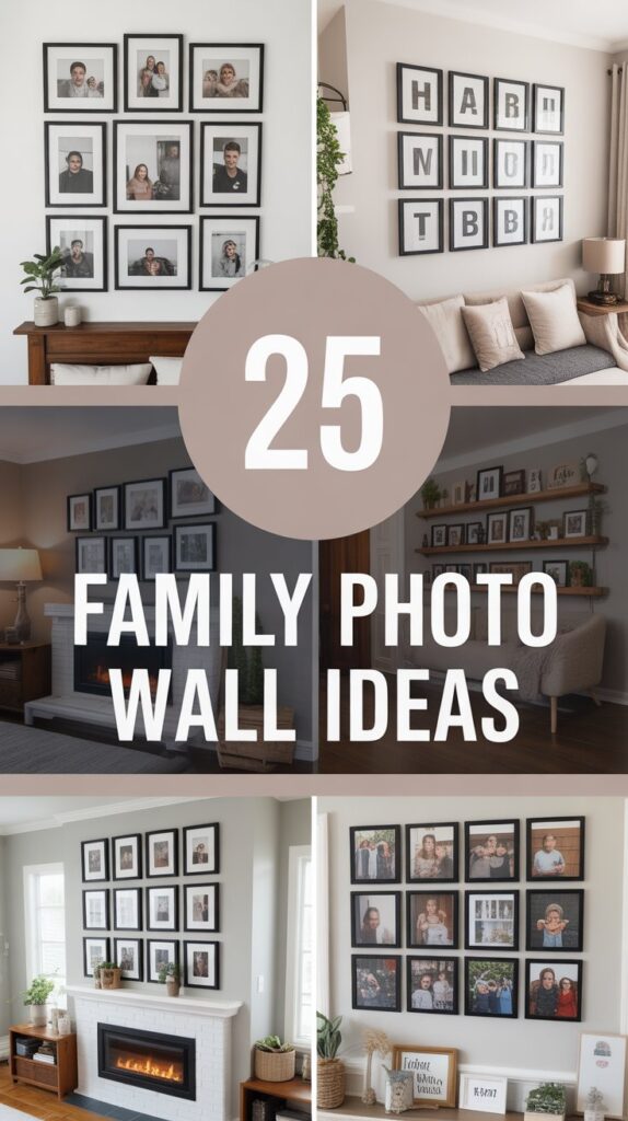 25 Family Photo Wall Ideas to Showcase Your Cherished Memories