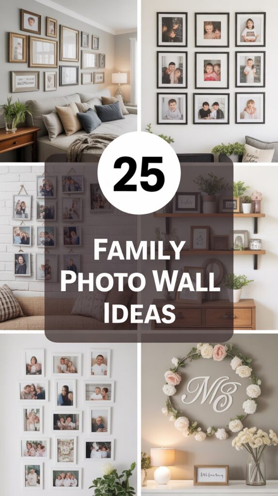 25 Family Photo Wall Ideas to Showcase Your Cherished Memories
