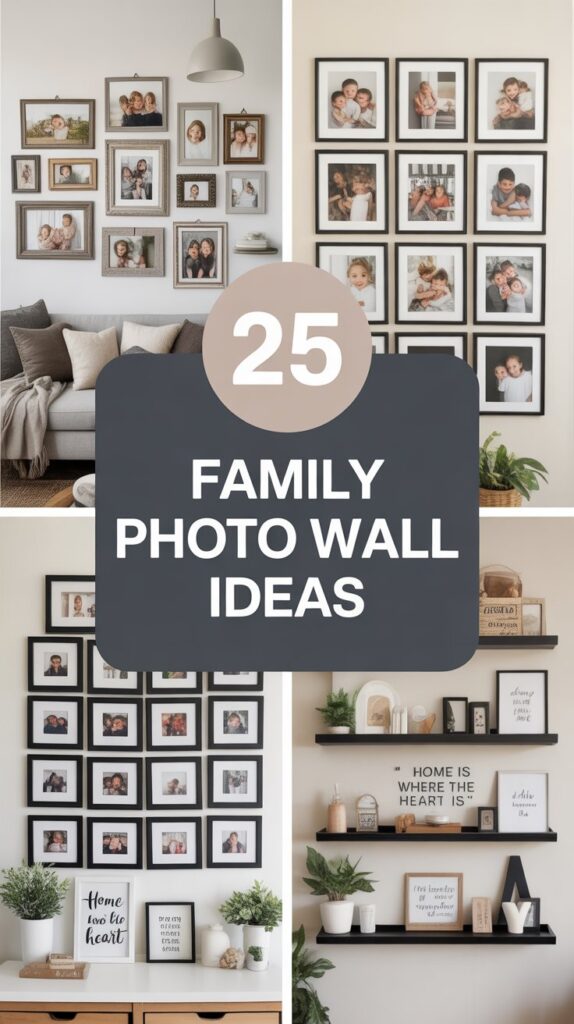 25 Family Photo Wall Ideas to Showcase Your Cherished Memories