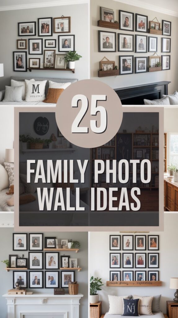 25 Family Photo Wall Ideas to Showcase Your Cherished Memories
