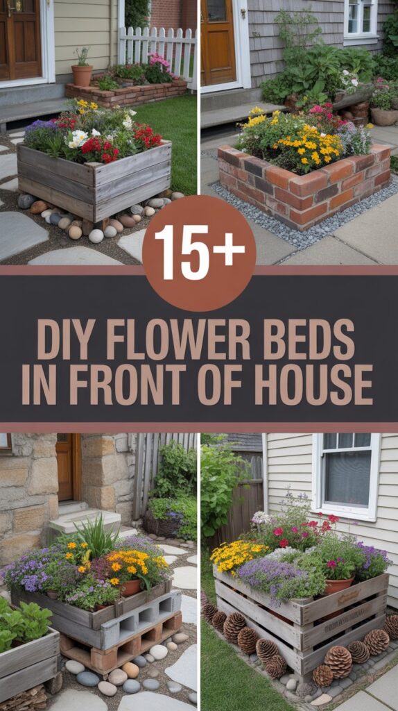 15+ DIY Flower Beds in Front of House to Transform Your Curb Appeal
