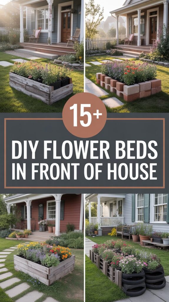15+ DIY Flower Beds in Front of House to Transform Your Curb Appeal