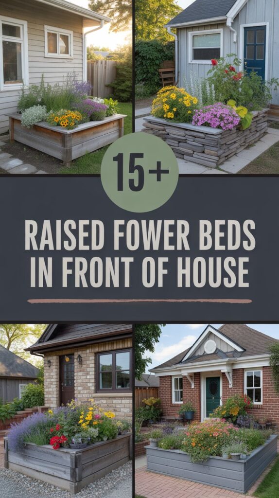 15+ Raised Flower Beds in Front of House (Beautiful Front Yard Ideas)