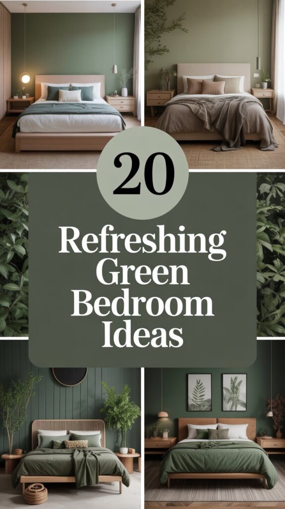 20 Refreshing Green Bedroom Ideas
