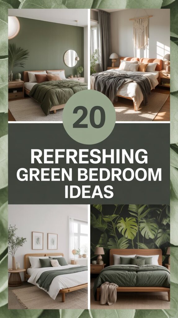 20 Refreshing Green Bedroom Ideas