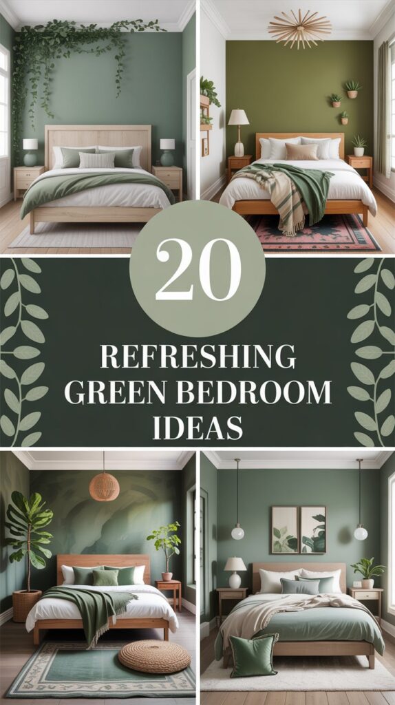 20 Refreshing Green Bedroom Ideas