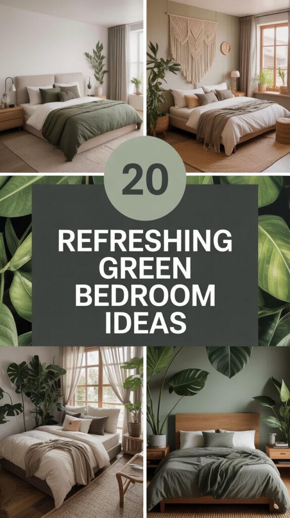 20 Refreshing Green Bedroom Ideas